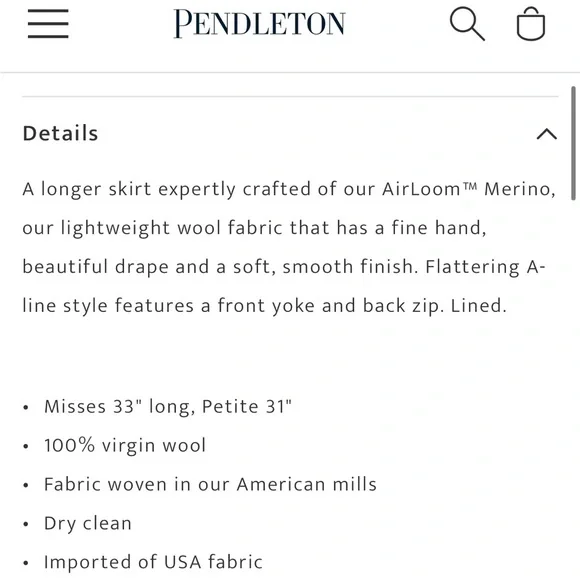 Pendleton Green and Blue Plaid Skirt - Picture 3 of 8